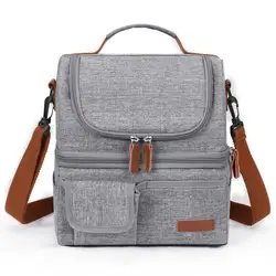 Lokass Free Sample Custom Picnic Cooler Bag Large Capacity Fashion Nylon Beer Fruit Insulation Waterproof Cooler Bag For Lunch