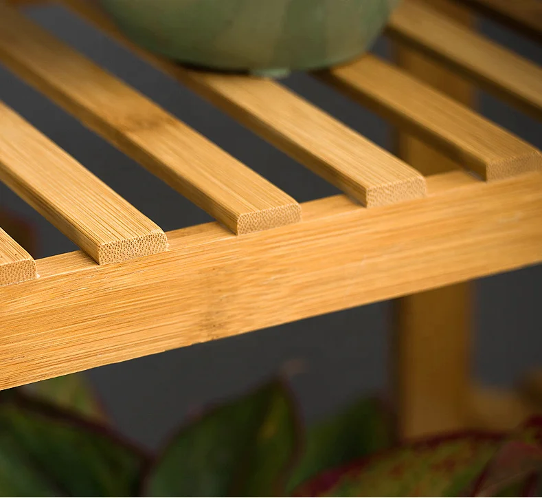 Outdoor Solid Wood Pergola Flower Plant Stand Home Display Wood Shelf For Flower Pots Bamboo Racks For Plants