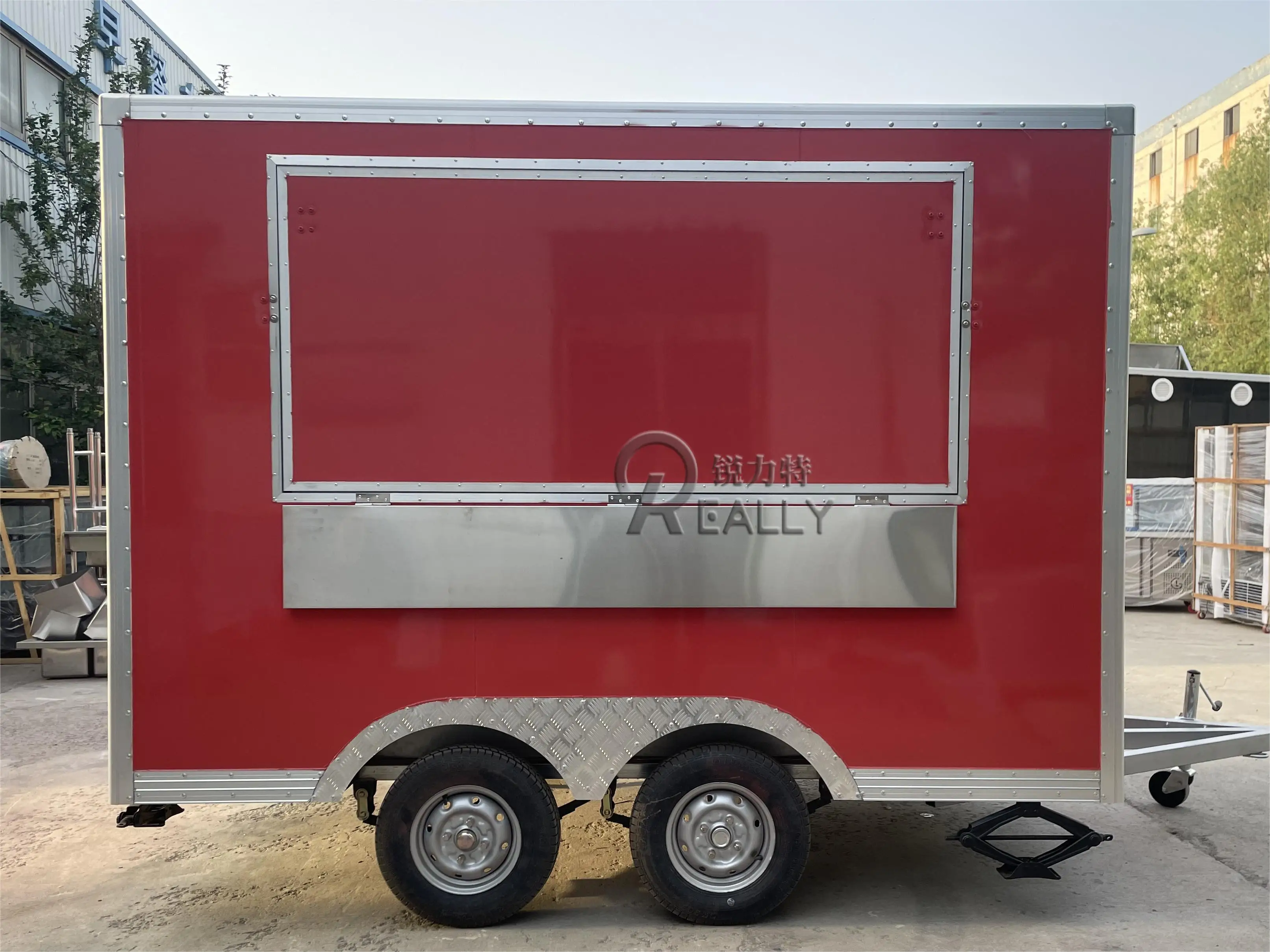 2024 Single Axle popcorn hotdog Mobile Food Cart  Fryer catering Small Mini Square Trailer