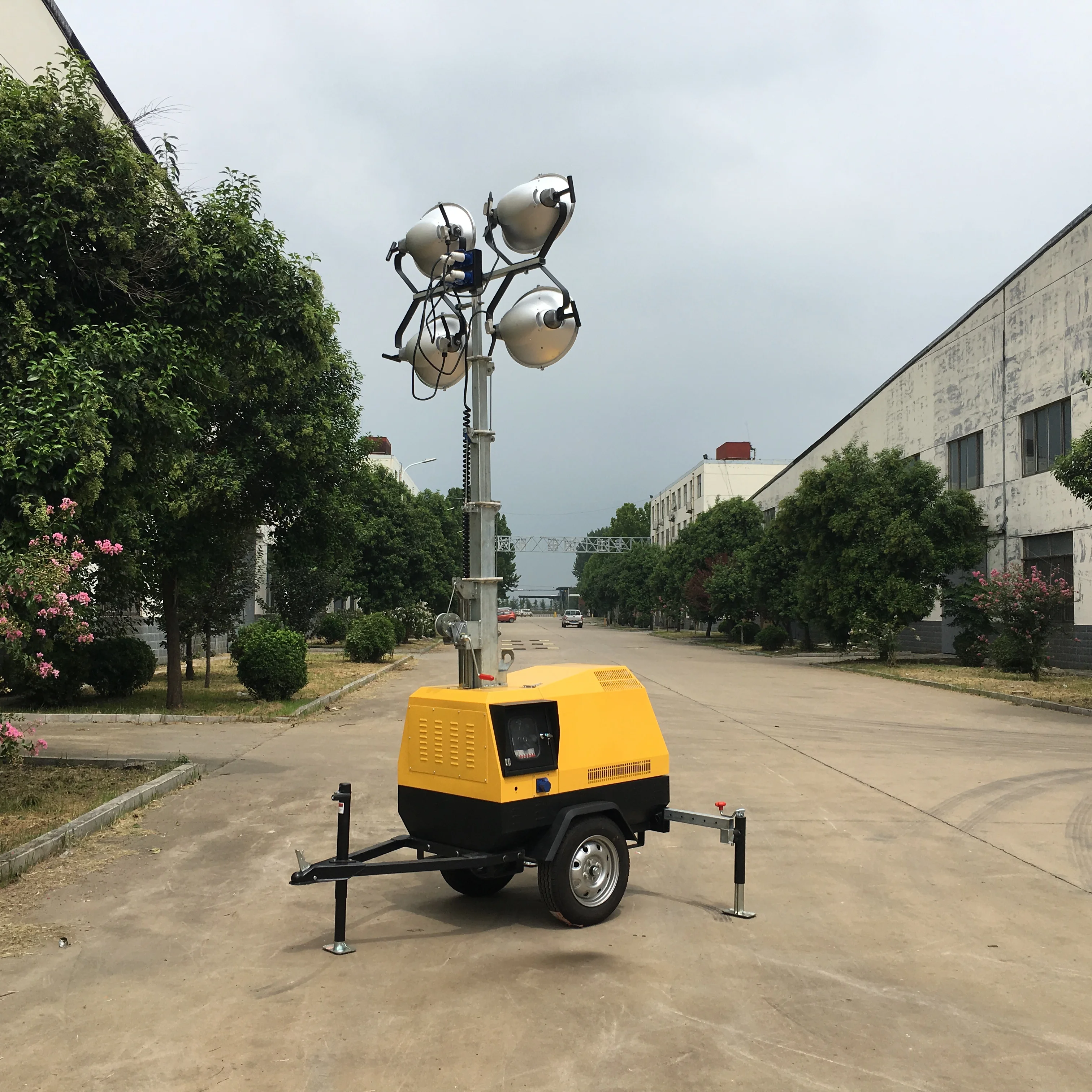 Metal Halide Mobile Light Tower Vertical Lifting Light