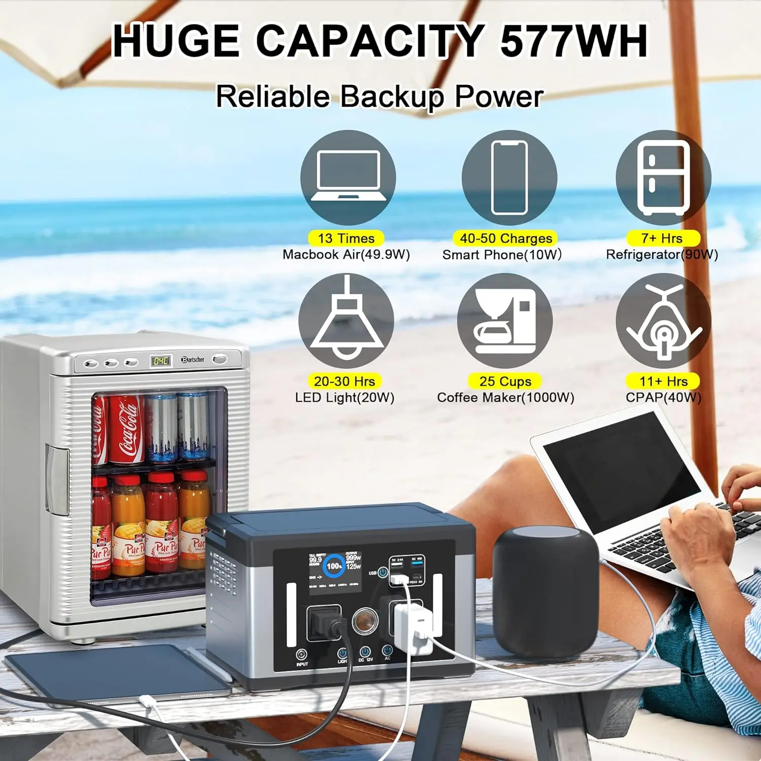 Склад Seetek 700 Вт перезаряжаемая портативная солнечная электростанция для дома и улицы