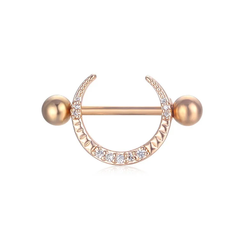 Cheap Fashion Zircons Nipple Rings Women Piercing Nipple Ring Body Jewelry Nipple Rings