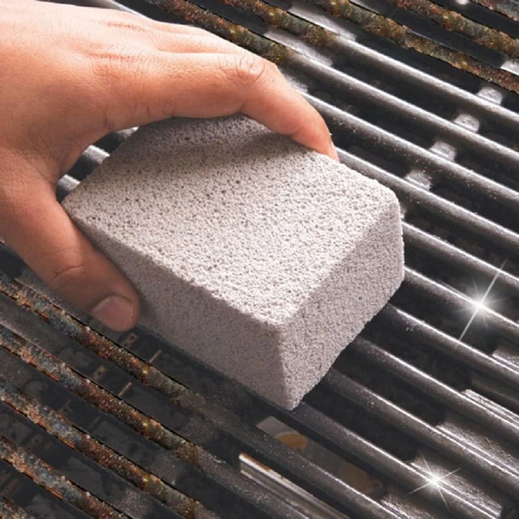 Mydyas Durable Environmentally Friendly Non Toxic Lightweight Pumice BBQ Griddle Grey Cleaning Brick Block