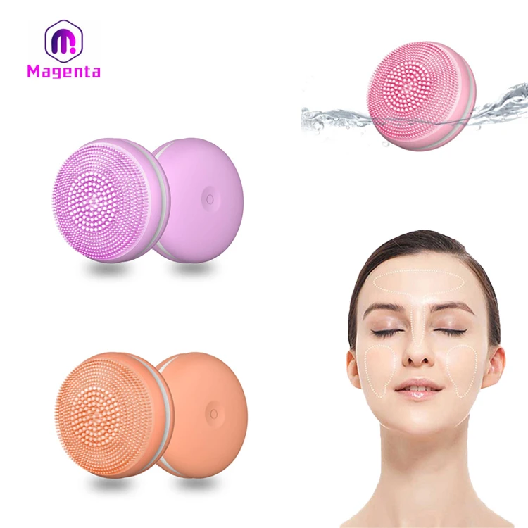 High Quality Wireless Charging Sonic Facial Cleaning Brush Private Label Mini Brush Cleaning Facial Ultrasonic Facial Massager