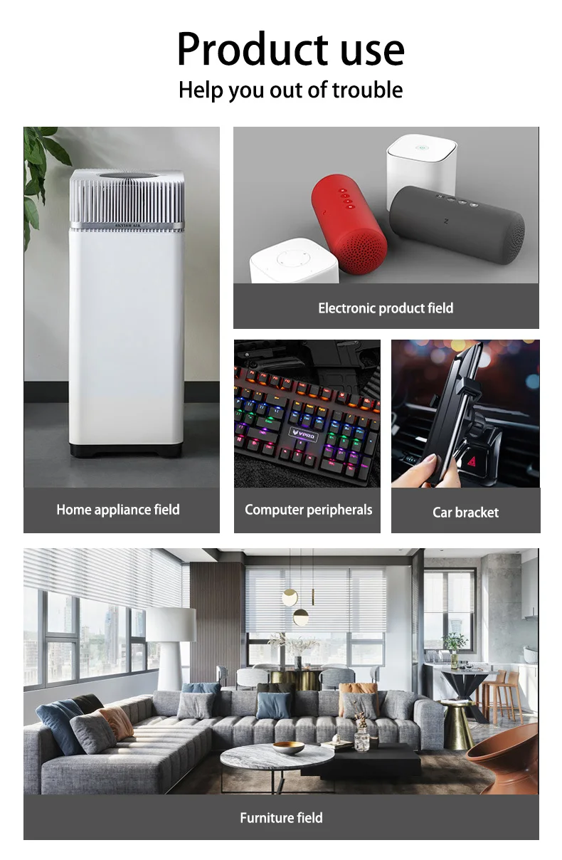 Deson Durable Rubber Foot Rubber Cabinet Foot Anti Vibration Non-slip Conical Rubber Feet