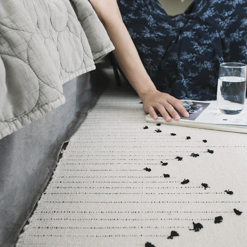 Style Luxury Handwaven Carpet Cotton Woven Handmade Tufted Shaggy Flooring Carpets For Living room