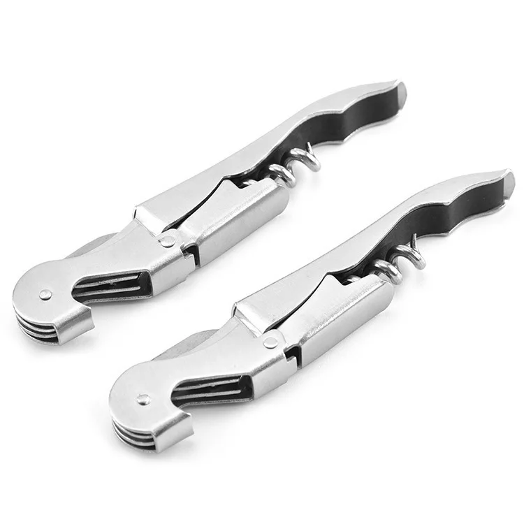 Promotional Portable Carbon Steel Cutter Knife Cork Screw Multi-functional Beer Wine Bottle Opener for Bar Accessories