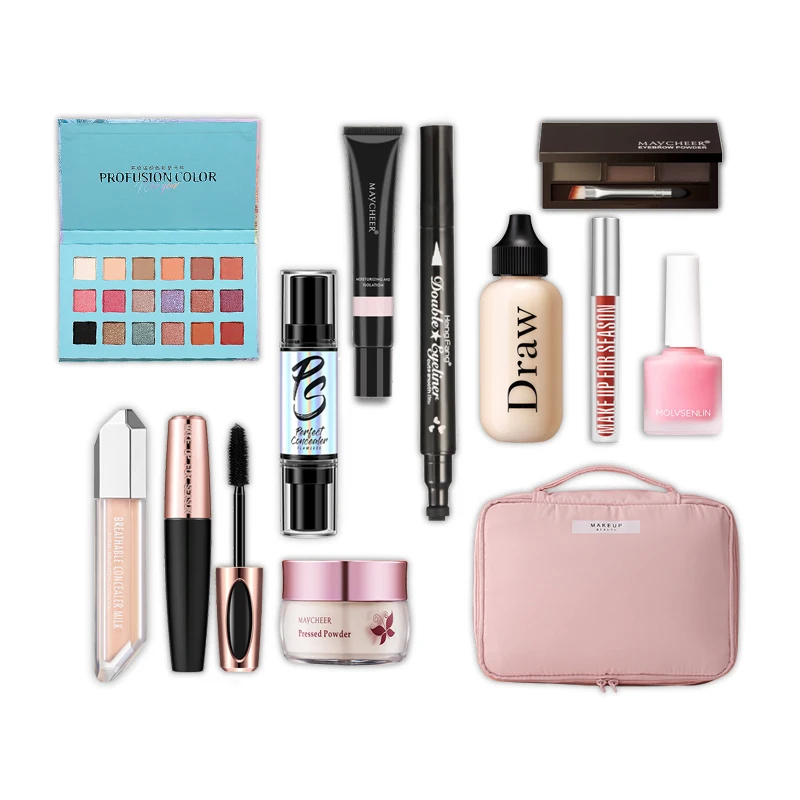  Private label daily use 12pcs cosmetics makeup sets custom