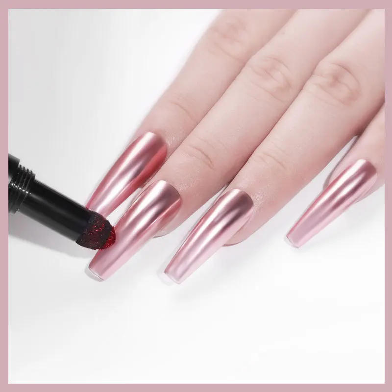 Aokitec sponge air cushion magic 1 two way nail art mirror chrome acrylic nail pigment powder pen