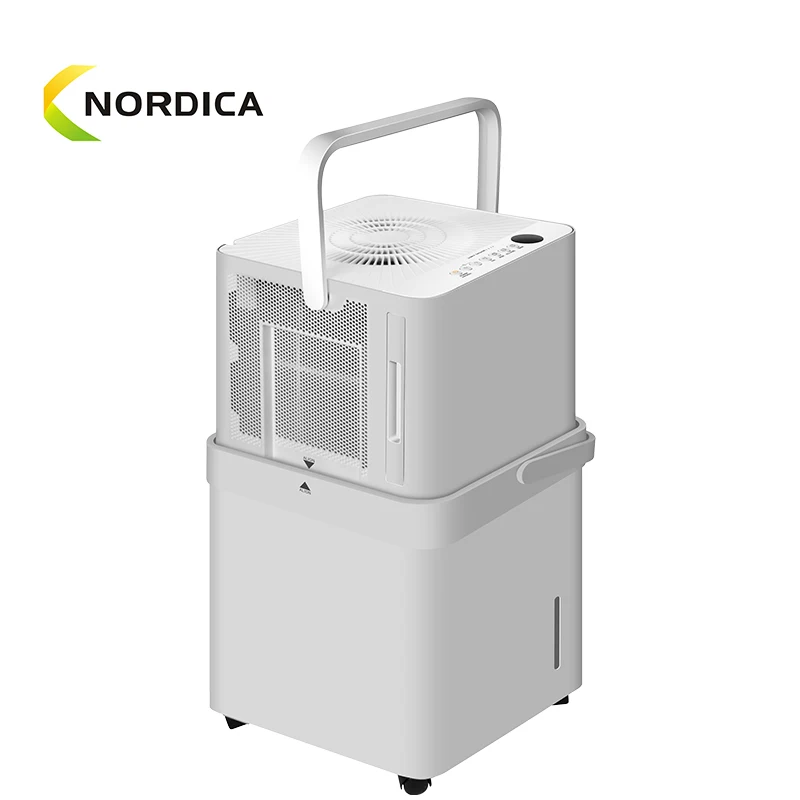 Compact And Portable Dehumidifier Home Use 12l Electric Dehumidifier Portable with universal wheels