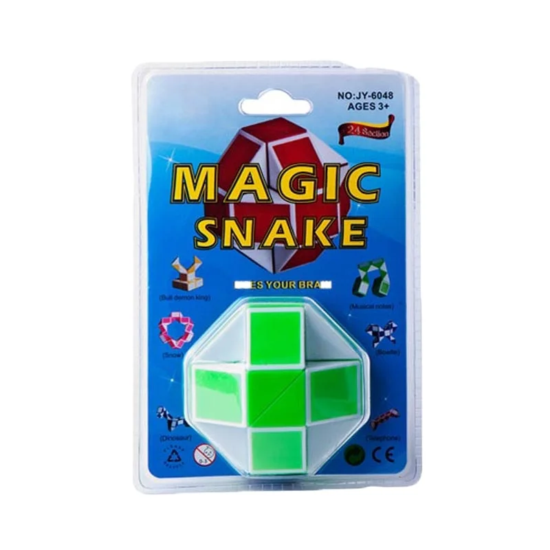 2021 new Ball shape 24 Link Puzzle Snake ruler advertisement magic snake cube for kids puzzle toy with PVC case