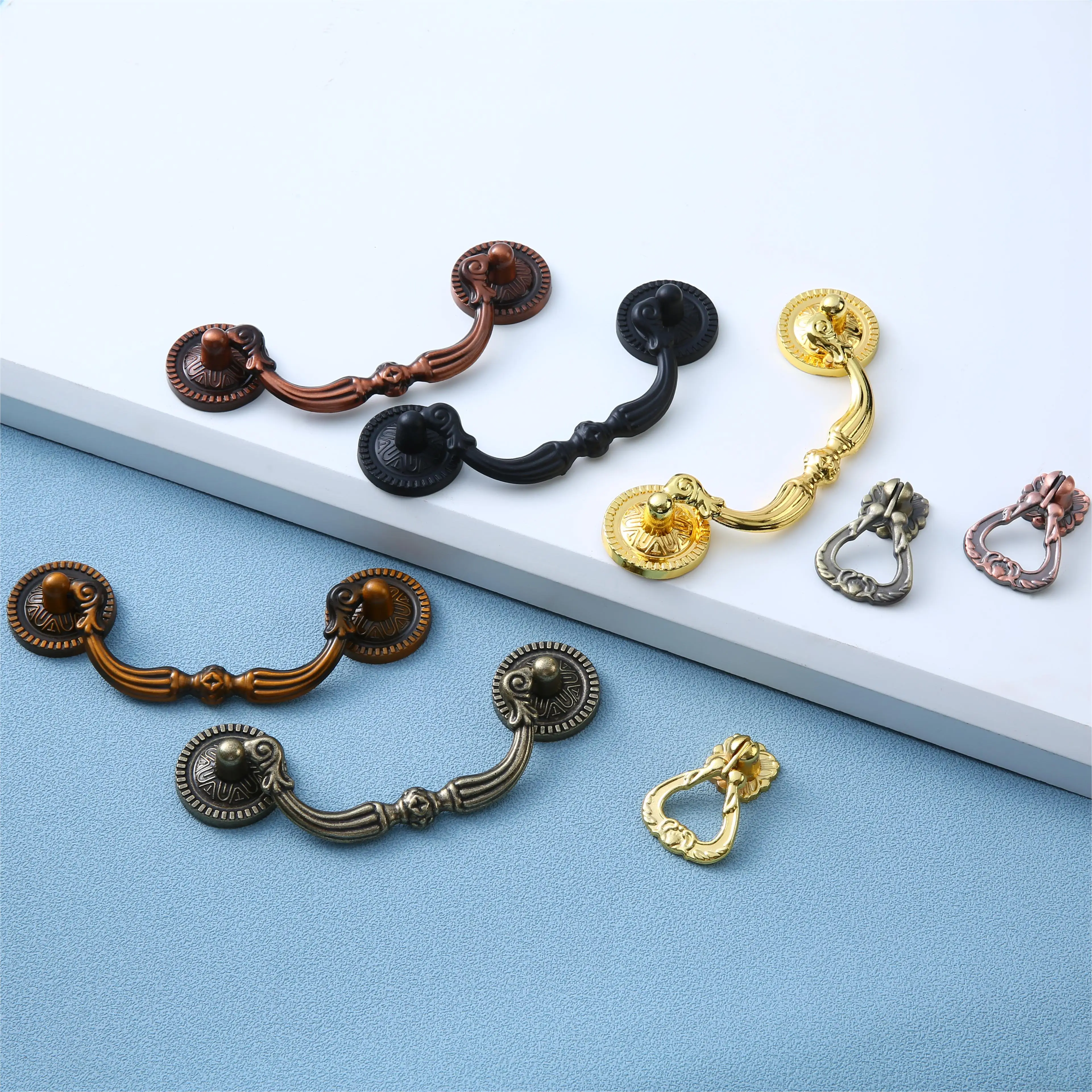 New Chinese retro hanging handle furniture drawer hanger bronze handle zinc alloy material factory direct sale