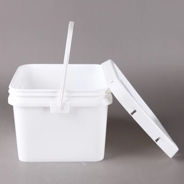 5L 8L 10L 20L 25L plastic water container /drum/bucket/barrel ,transparent white square bucket for industry packing