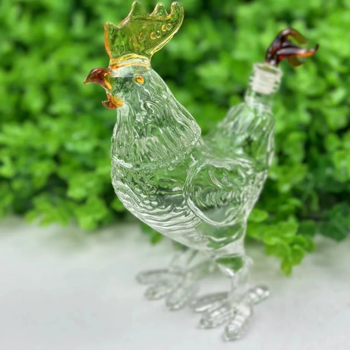 Handmade Creative Chicken Shape Glass Whiskey Wine Vodka Decanter Bottle