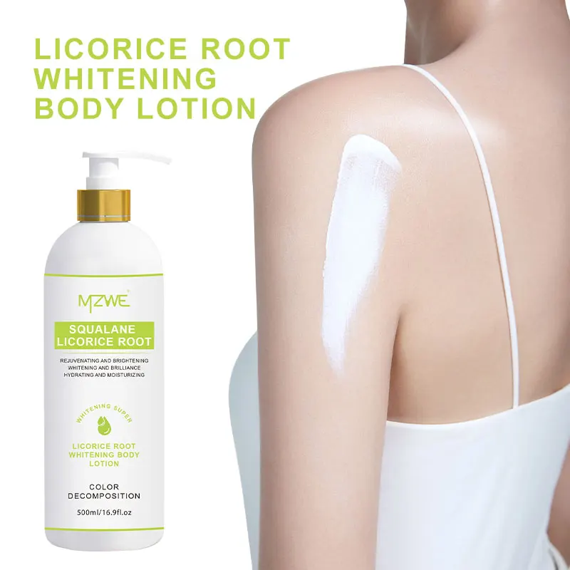 Private Label Natural Moisturizing Brightening Whitening Body Cream Organic Licorice Nicotinamide Body Lotion