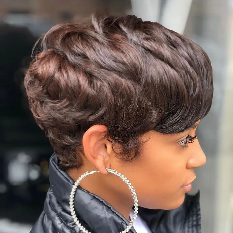 Cuticle Aligned Pixie Lace Wigs Virgin Hair Pixie Curls Short Lace Front Wig Pixie Cut Human Hair Wig