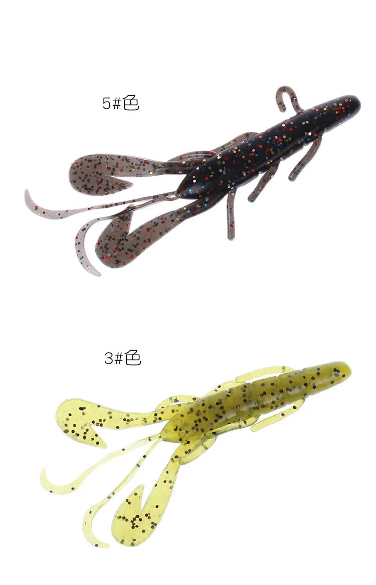 9cm 6g 3pcs/bag Crawfish Soft Lures Crayfish Fishing PVC Plastic Baits For Seawater And Freshwater Artificial Soft Bait