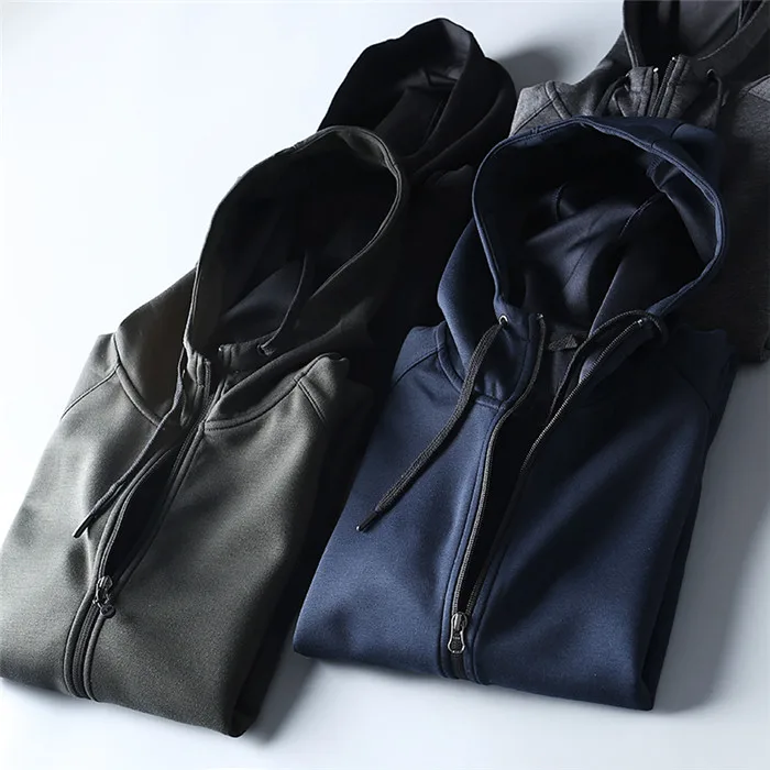 
2019 New Men Custom Casual Blank Bulk Zip Hoodies Plain Sports Wear Gym Zip Up Hoodies 
