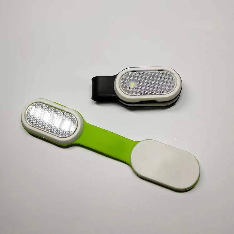 Custom Magnetic Safety Reflector Light For Promotional Mini Reflective Flexible Silicone Clips On Light With Magnet