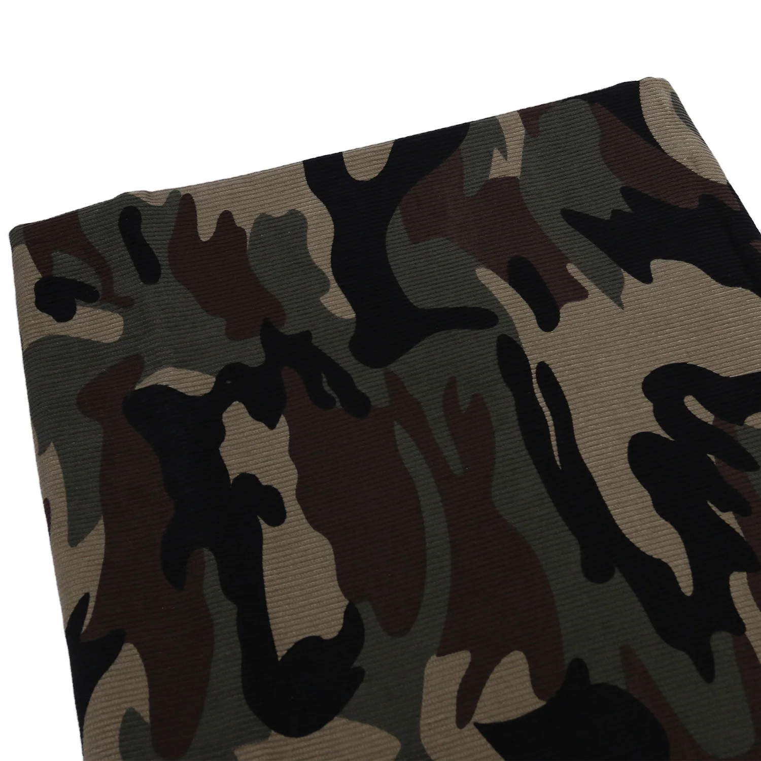 Corduroy cotton woven dyed camouflage printed fabric