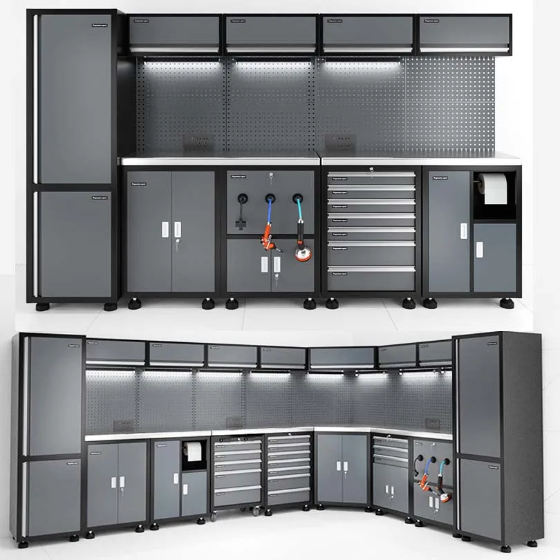 Factory Hot Selling Custom Made Metal Tool Storage Heavy Duty Garage Storage Cabinets