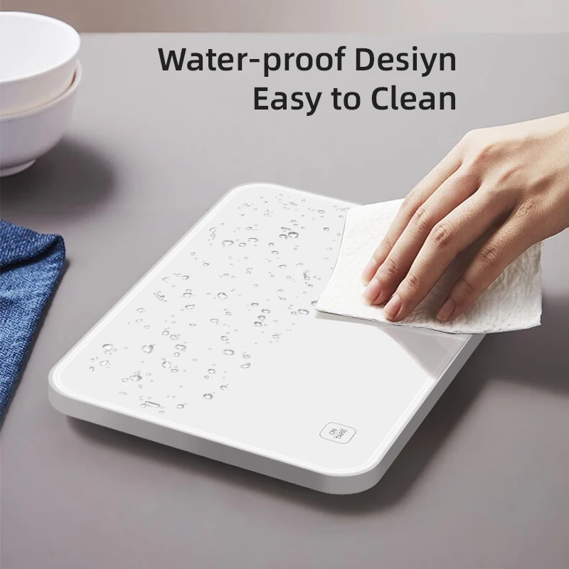 Nutrition Data Analysis Digital waterproof ultra-thin tempered glass electronic weight kitchen scale