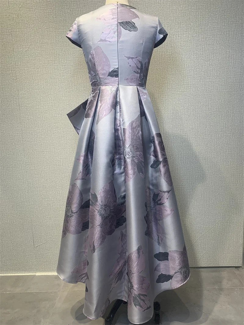 Low price womens plus size formal evening dress european lilac maxi evening dresses for muslim evening  short dresses