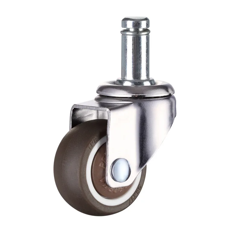 PH033 Office Chair Caster Wheels 1.5/2 Inch Swivel Caster Wheels Soft Rubber TPE Caster Wheels Replacement Furniture Hardware