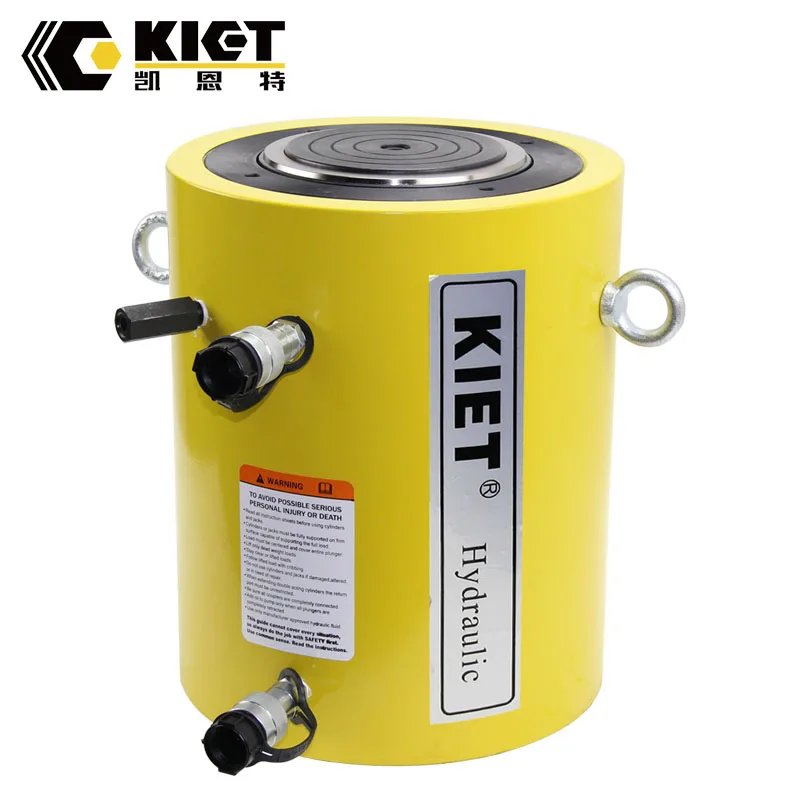 KIET Brand 100 Ton 300 mm Stroke Double Acting Heavy Duty Hydraulic Oil Jack