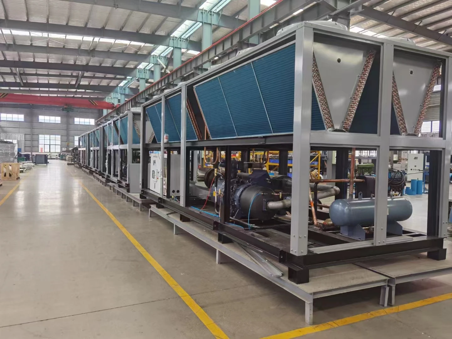 Box type air cooled Cooling Capacity 50-2500 kw 10ton 30ton 50ton 100ton 200ton Industrial module Water Chiller