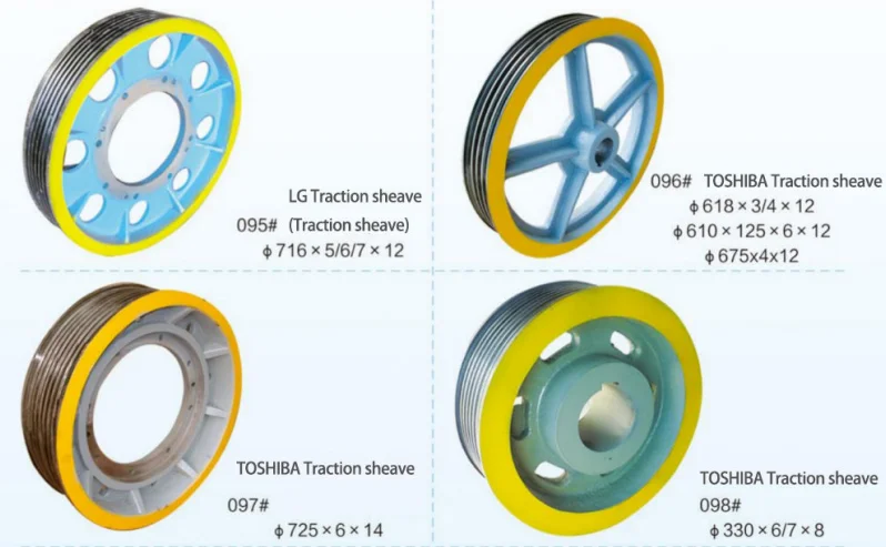 Hitachi Original Industrial-Style Elevator Traction Sheave 5 groove 10mm  for Hotels and Modern Lifts