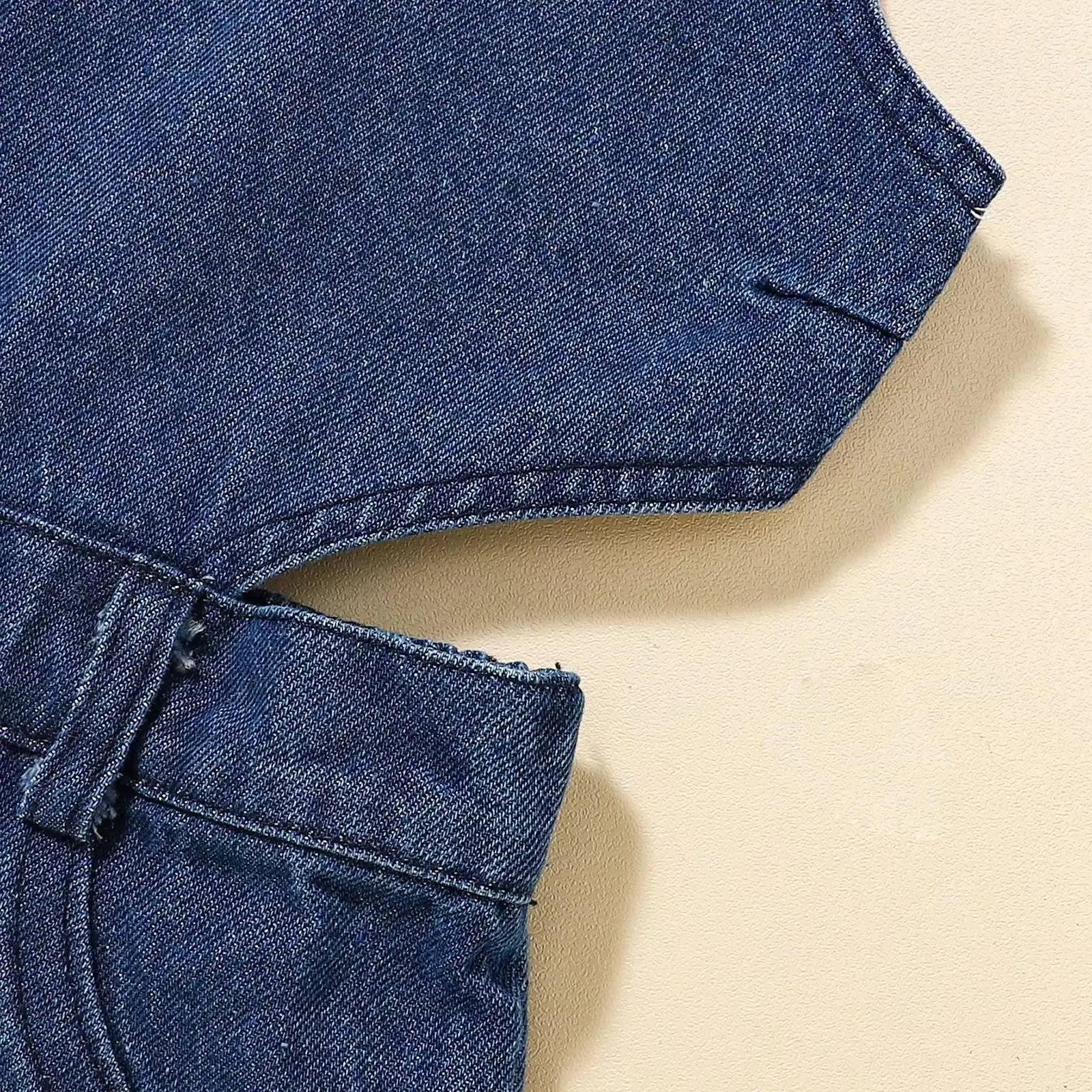 Conyson Wholesale Support Custom Baby Clothes Newborn Organic Cotton Sleeveless Premium Factories New Born Girl Denim Jumpsuit