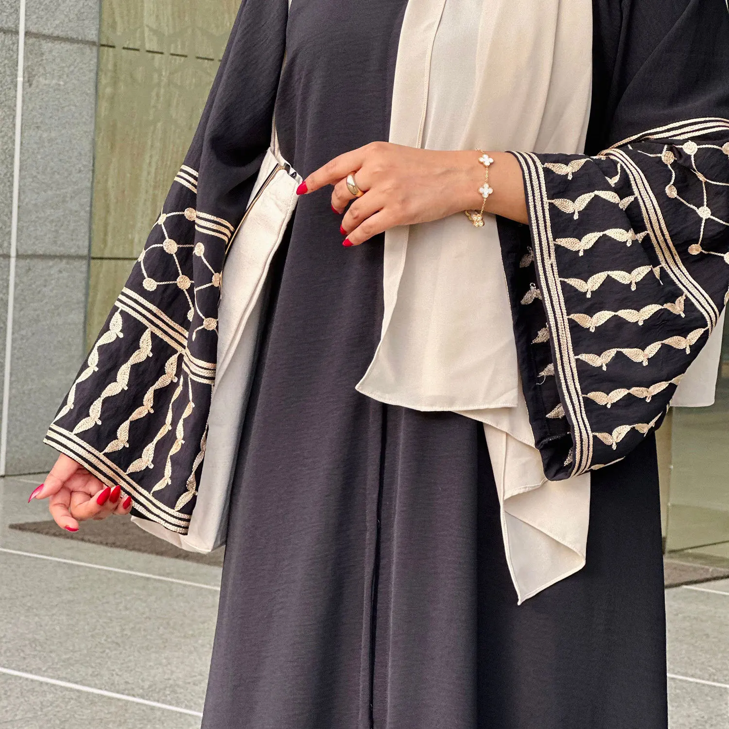 Islamic Clothing Plain Modesty Long Dress Simple Muslim Women Daily Clothes Open Abaya