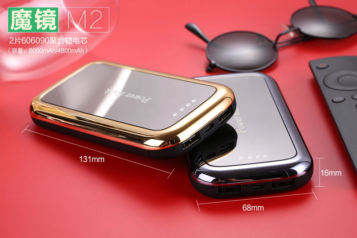 Wholesale Prico power bank without battery credit card power bank 10000mah portable charging night light power bank