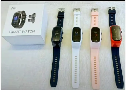 New products 2021 Heart Rate Fitness Tracker Blood Pressure Monitor Smartwatch 2 in 1 Earphone Men Women Smart watch N8