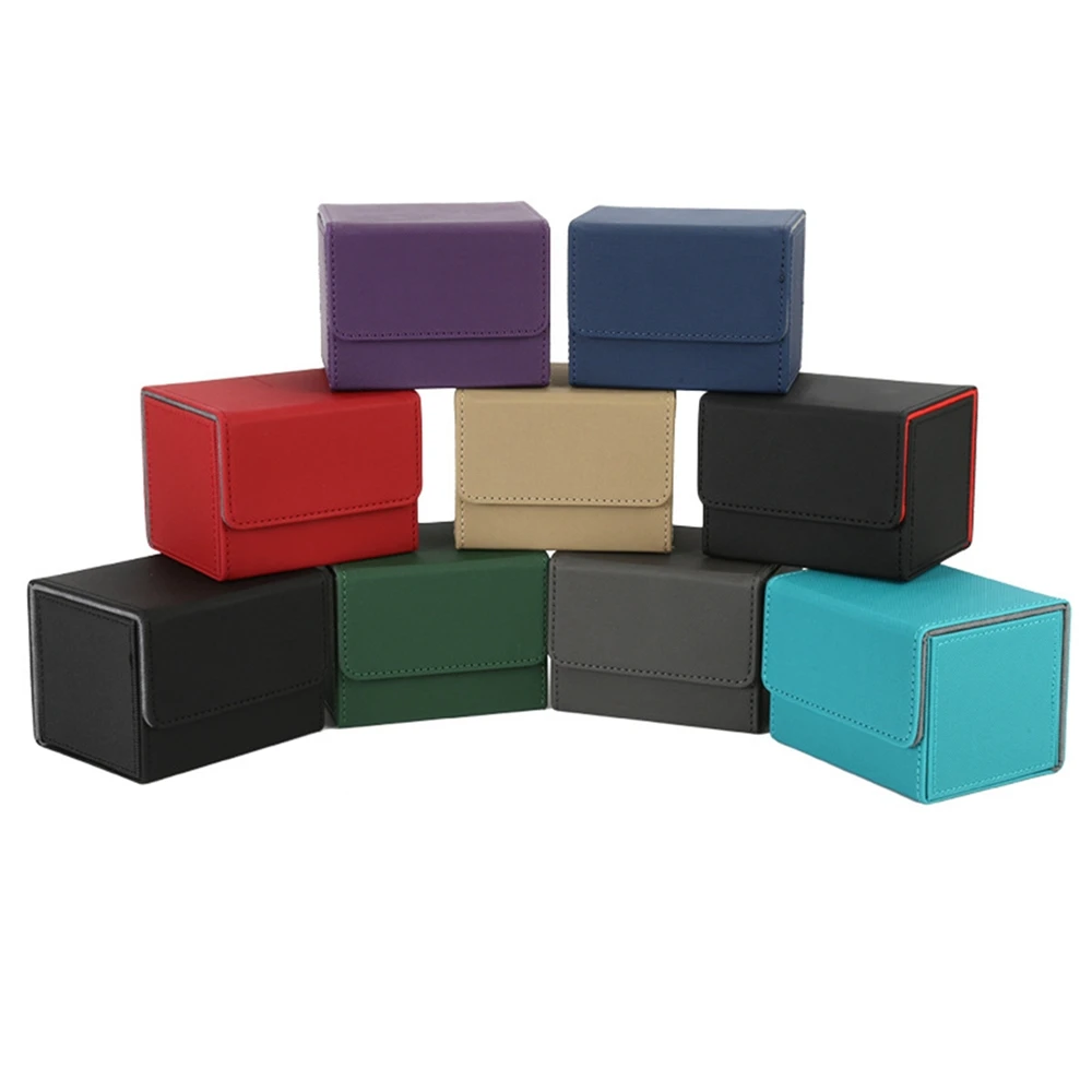 100+ PU Leather Tcg With Top Loading Custom Game Card Deck Box For Yugioh MTG Cards