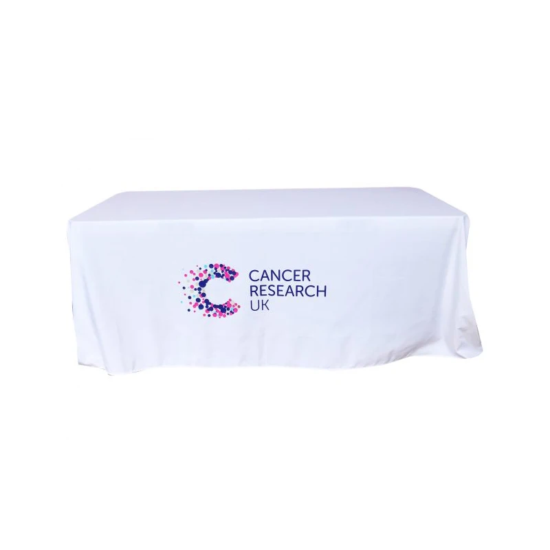 Custom Spandex Rectangle Fitted Stretch Table Cloth Logo For Events