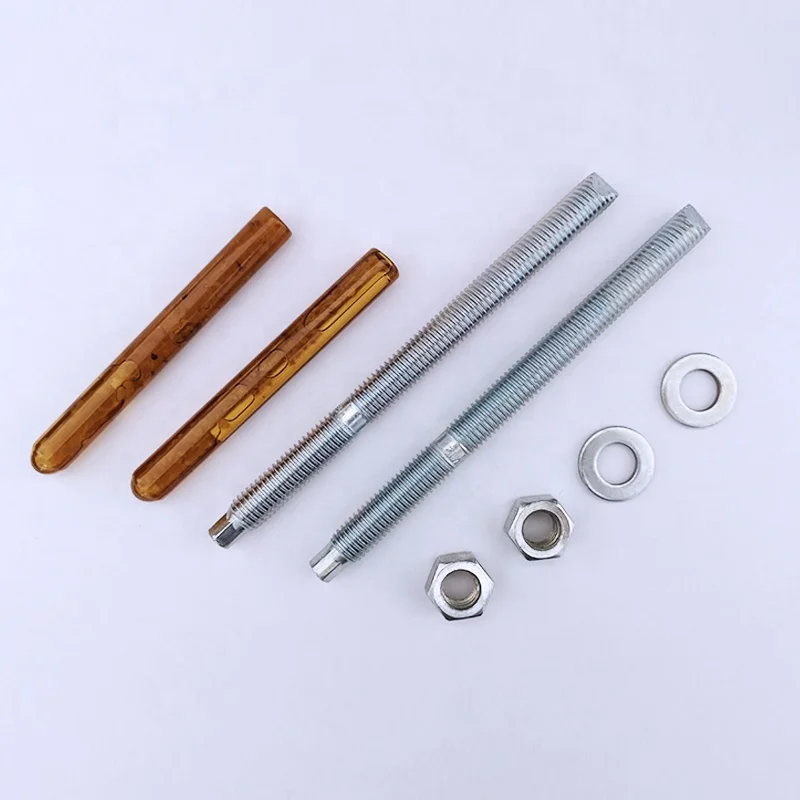 Zinc plated Chemical Anchor with chemical capsule polyethylene resin