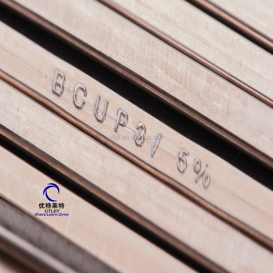 5% silver soldering flux cored brazing wire 1.27mmx3.2mmx500mm for air conditioning and refrigeration factory