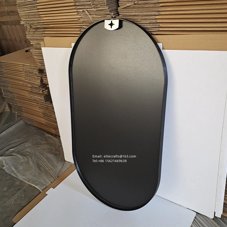 Vanity Mirror for Living Room Bathroom Bedroom,Black Oval Mirror Wall Mounted ,Large Black Mirrors for Wall Decor Ornate Mirror