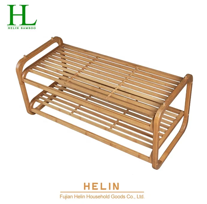 Производитель 2-х уровневые бамбуковая стойка для обуви обувь Органайзеры