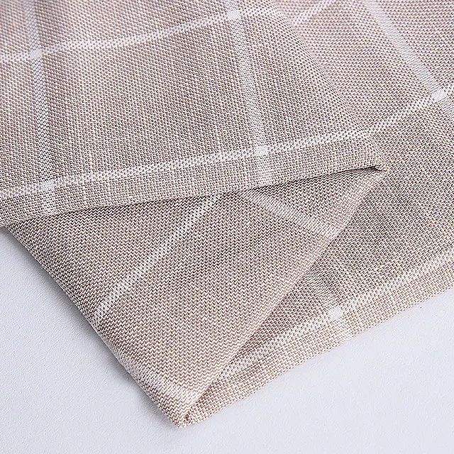 В наличии, пряжа, окрашенная, для костюма, одежды, ткань, хлопок, лен, клетчатая ткань