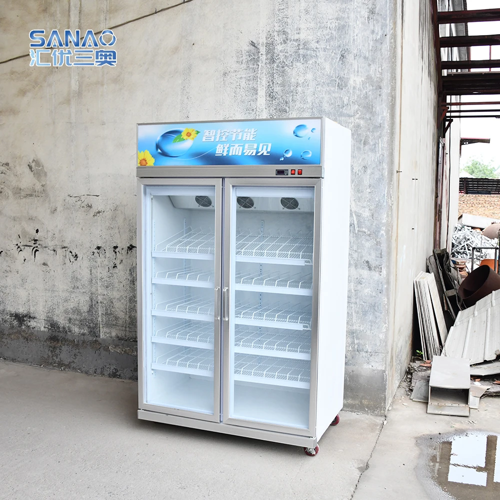 High cost performance air cooling beverage display cabinet upright display freezer