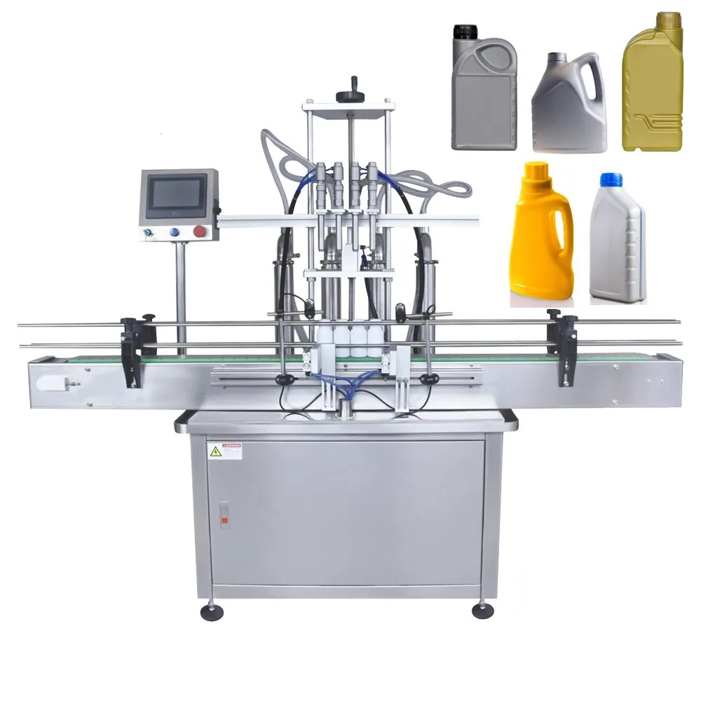 Automatic 4 head Lubricating Oil Fuel additive engine lube oil  motor car liquid bottle filling machine