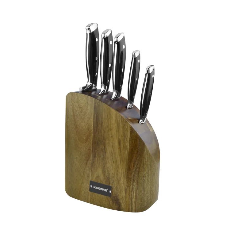 
High Quality 6PCS Stainless Steel Knife Set With Block Customized Logo Kitchen Knives Set 