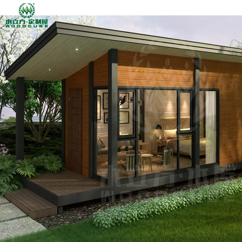 Villa style modern prefab house 50 m2 prefab house plans