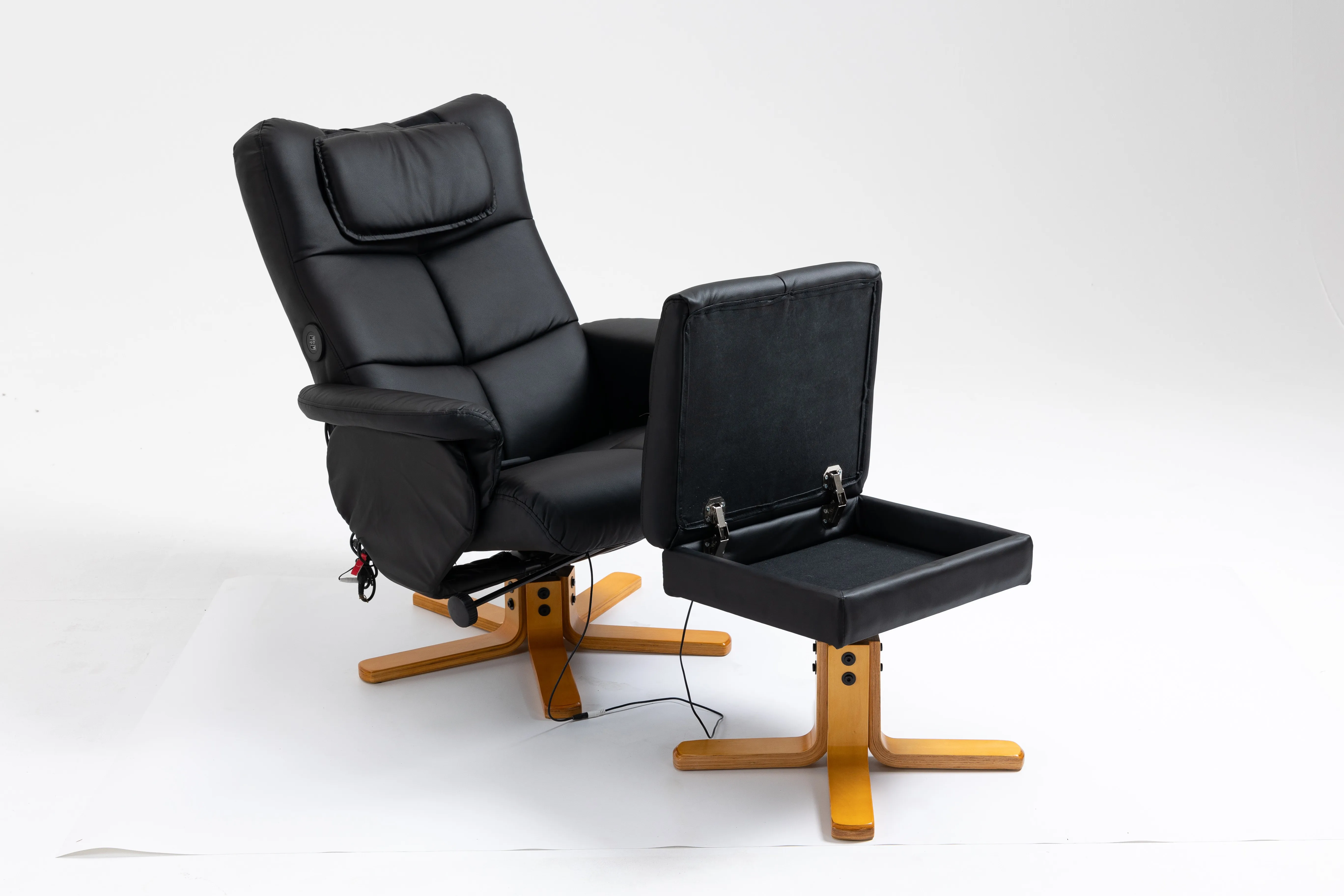 Reclining  massage chair with  APP control and USB charging port .storage function ottoman.specialize!!