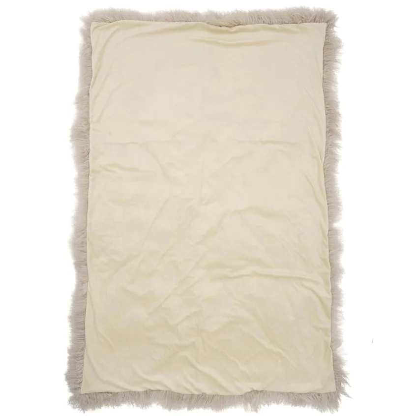Fashion Tibetan Lamb Rug Goat Skin Blanket Sheep Plate Curly Fur