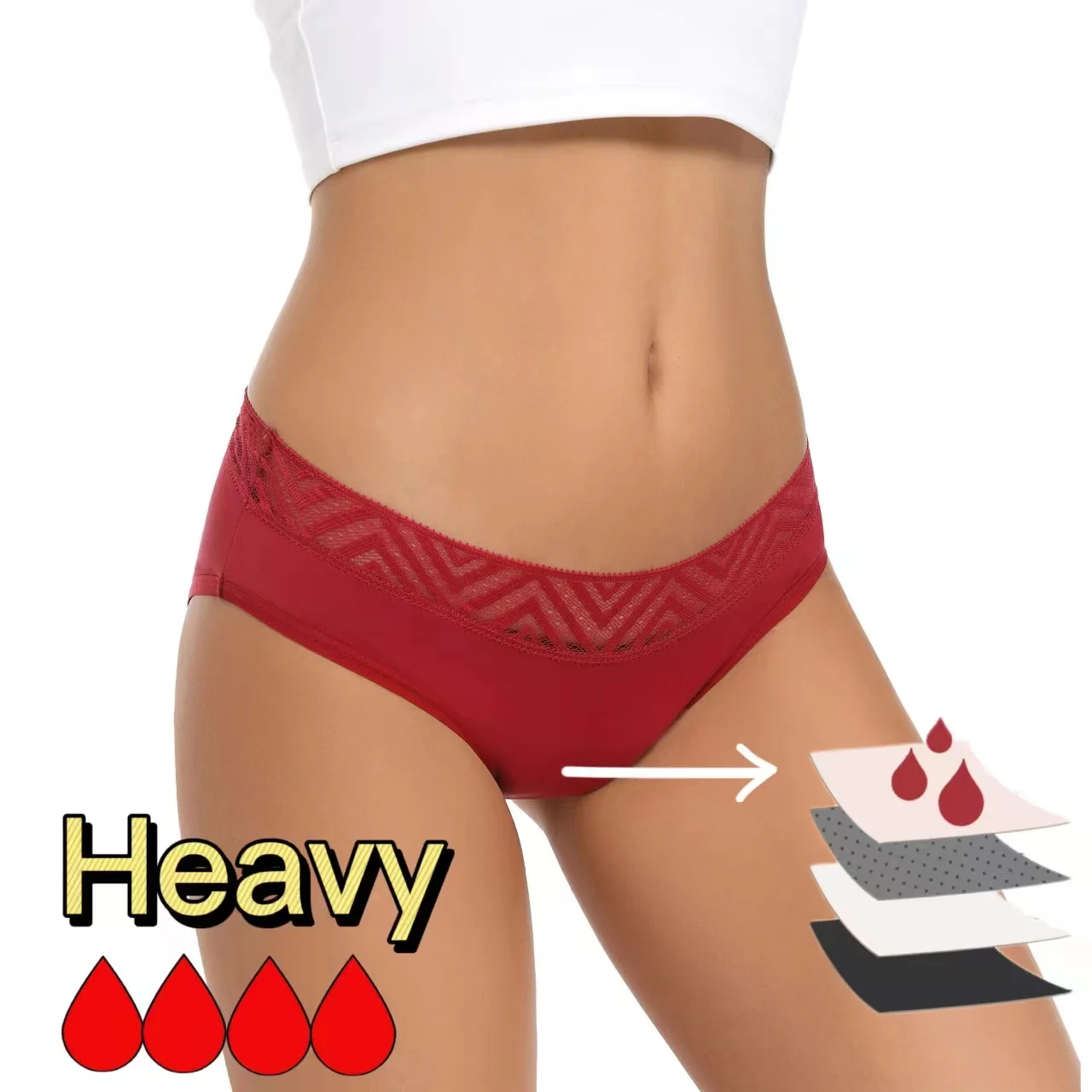 Bio En Coton Adolescente Flux Abondants Qualite Superieur  Adolescent Lavable Culotte Menstruelle