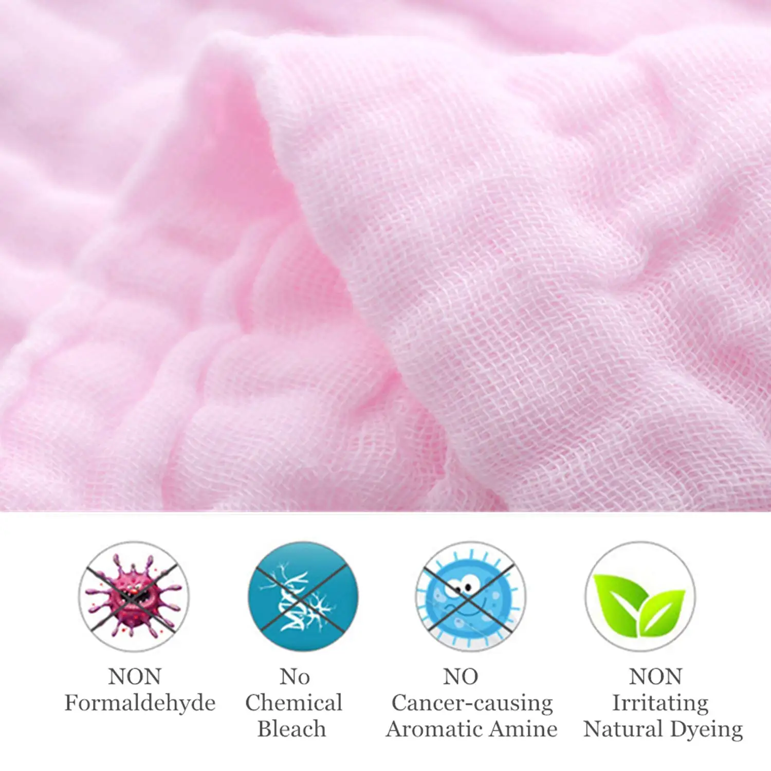 Natural Muslin Cotton Baby washcloths Baby Muslin Washcloths Soft Newborn Baby Face Towel